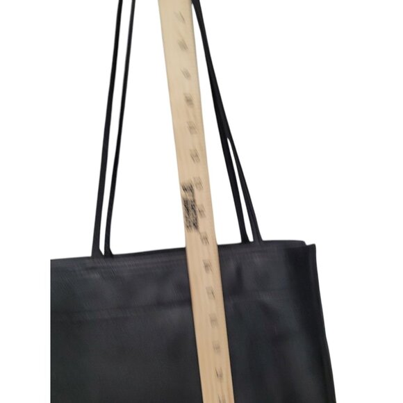 Vintage Harley Davidson Black Embroidered Logo Leather Shoulder Bag Purse Tote - Picture 5 of 16